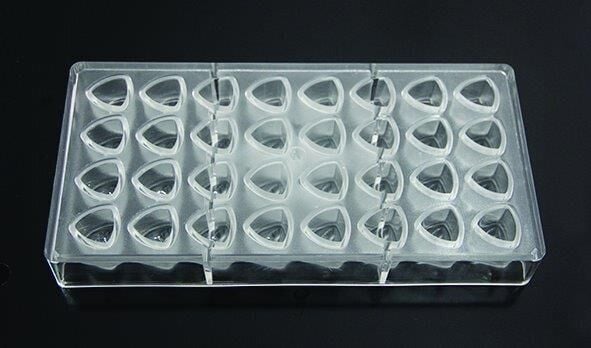 Globy Polikarbon Mini Üçgen Çikolata Kalıbı 28x22x21 mm 32'li