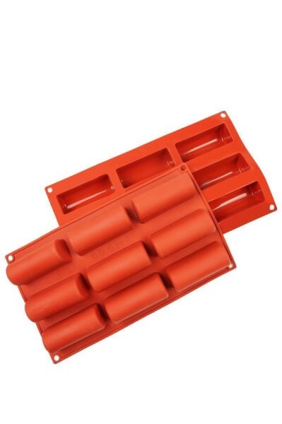 Globy Silikon Dikdörtgen Kek Kalıbı 9'lu