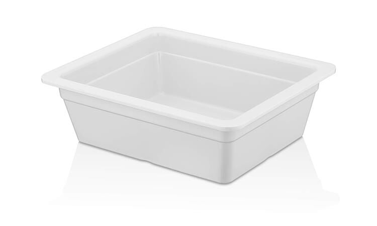 Atlasform Melamin Gastronom Küvet GN 1/2-100 mm, Beyaz