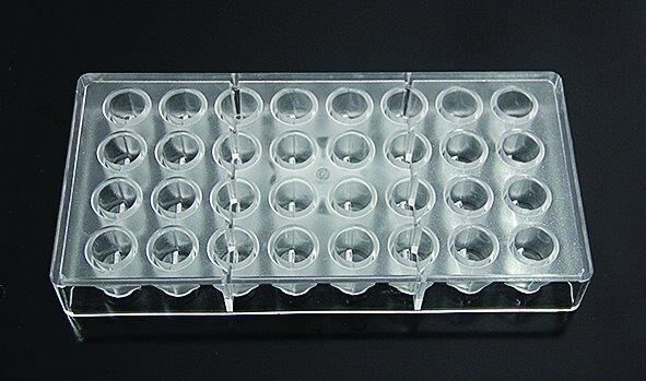 Globy Polikarbon Mini Yuvarlak Çikolata Kalıbı 28x22x18 mm 32'li