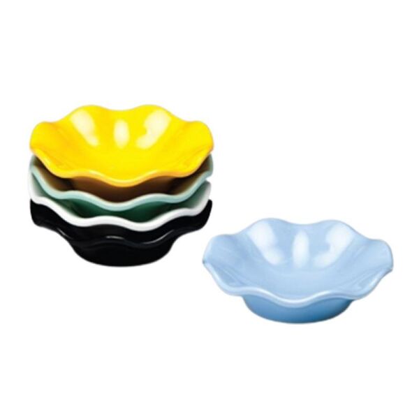 Zicco Papatya Melamin Mini Teşhir Tabağı, Sosluk 8.5x2.5 cm, Beyaz
