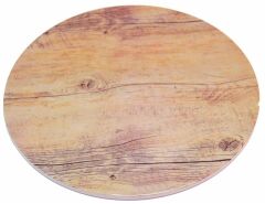Globy Açık Büfe Melamin Ahşap Desen Servis Sunum Tabağı 43x43x1 cm