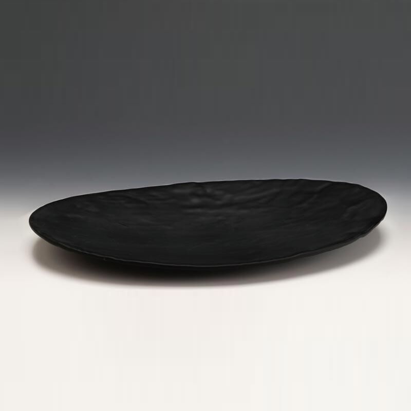 Zicco K-2018 Melamin Teşhir Tabağı, 43.5x28 cm, Mat Siyah