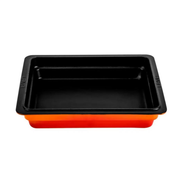 Lava Döküm Dikdörtgen 1/2 Gastronomi Küvet 26x33 cm Turuncu