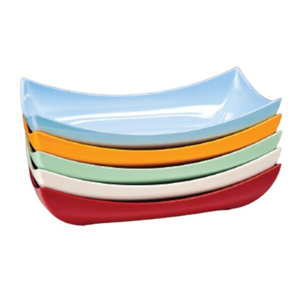 Zicco K-2023 Melamin Büyük Boy Teşhir Kasesi, 47.5x26x8 cm, Beyaz