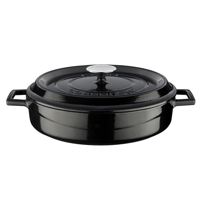 Lava Çok Amaçlı Döküm Demir Sığ Trendy Tencere Çap (Ø) 28 Cm Mat Siyah - LV Y ST 28 K2 MATBL