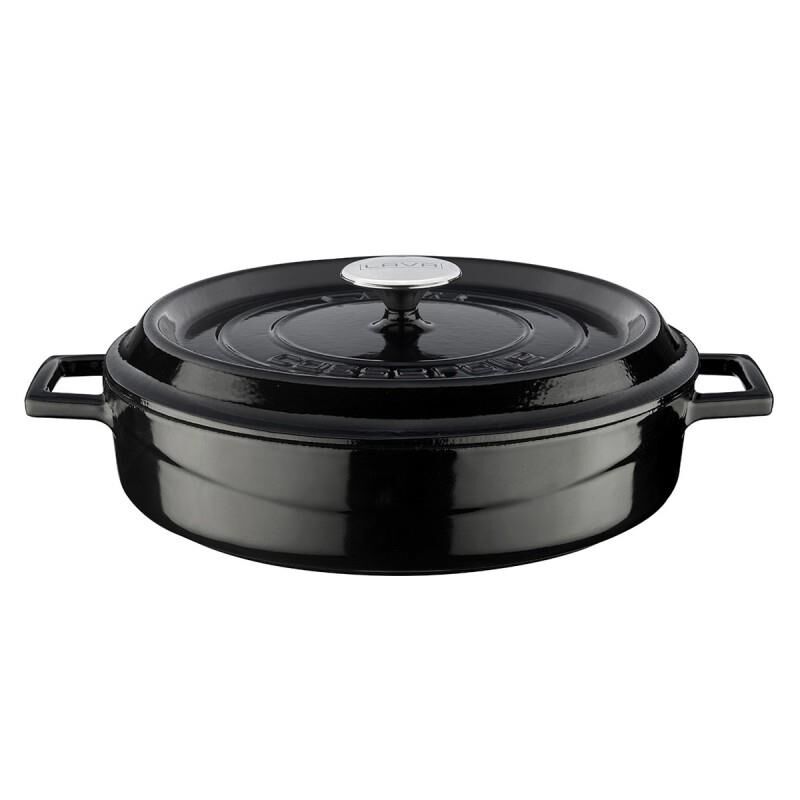 Lava Çok Amaçlı Döküm Demir Sığ Trendy Tencere Çap (Ø) 28 Cm Mat Siyah - LV Y ST 28 K2 MATBL