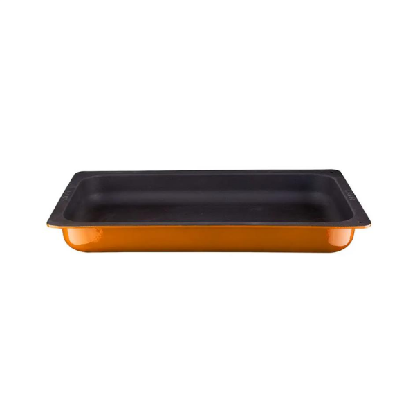 Lava Döküm Dikdörtgen 1/1 Gastronomi Küvet – 32x53 cm Turuncu