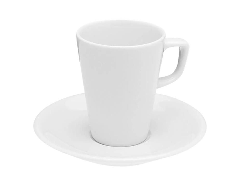 Porland 212110 Soley Beyaz Tabaklı Kahve Fincanı 75 cc 12’li