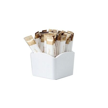 Zicco K-2049 Melamin Poşet Şekerlik, 6.5x6.5 cm, Beyaz