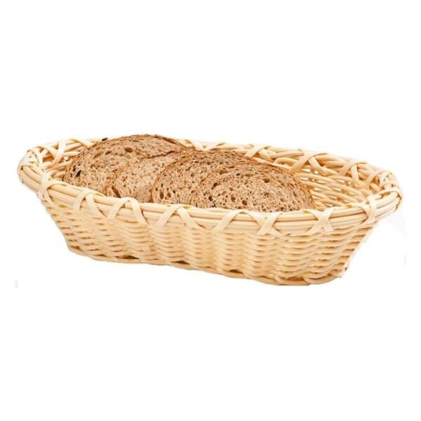 Zicco B-OV-4155 Plastik Oval Ekmek Sepeti, 20x29x7 cm