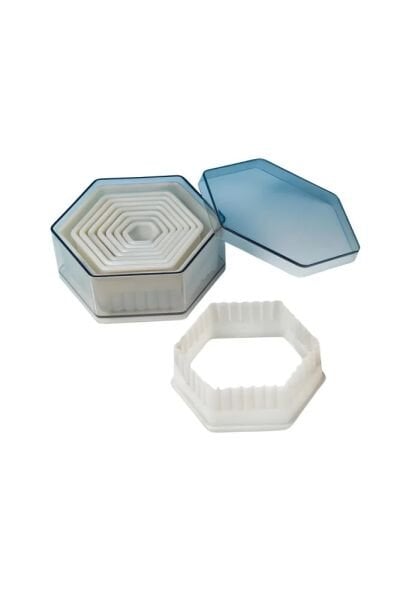 Globy Altıgen Dişli Volovan Kalıbı, Kurabiye Kalıbı 9'lu