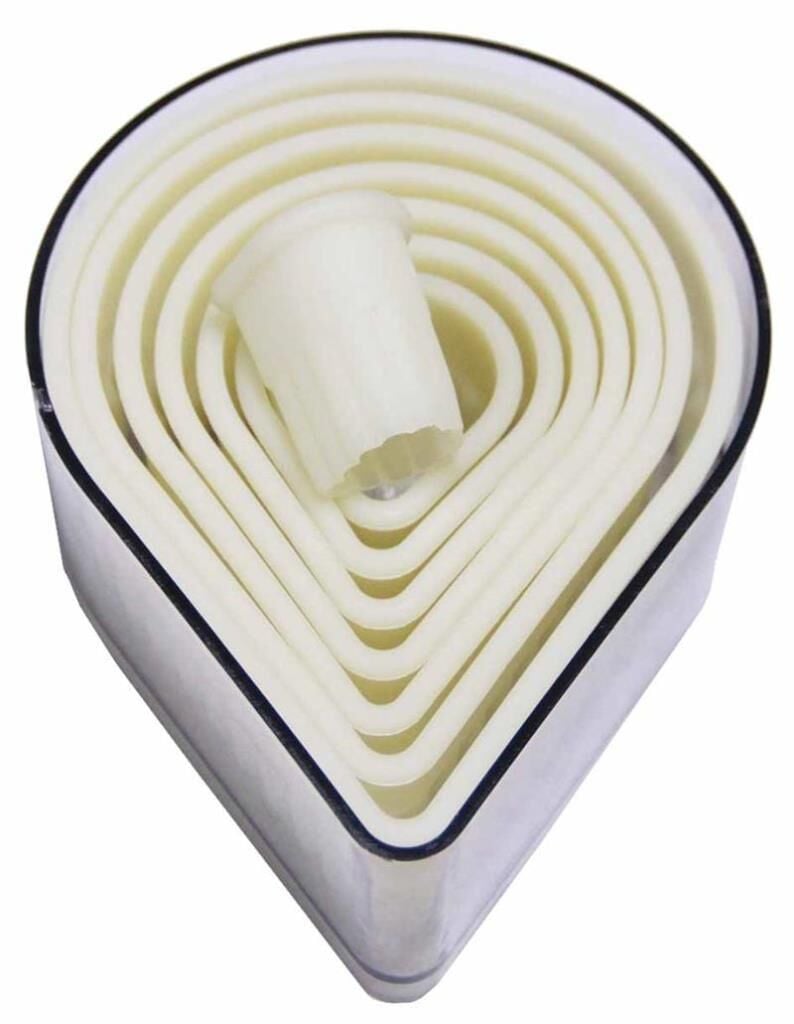 Globy Damla Model Dişli Volovan Kalıbı, Kurabiye Kalıbı 8'li