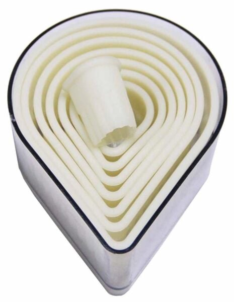 Globy Damla Model Dişli Volovan Kalıbı, Kurabiye Kalıbı 8'li