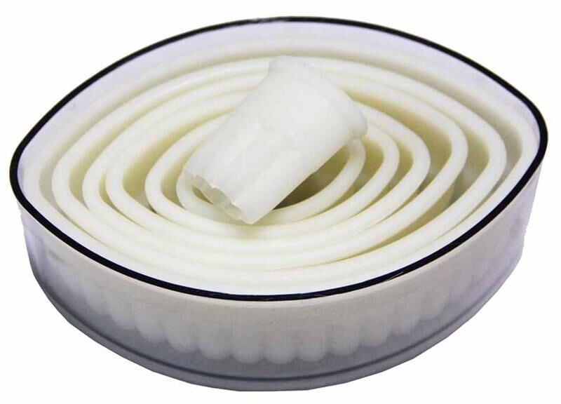 Globy Mekik Model Dişli Volovan Kalıbı, Kurabiye Kalıbı 7'li