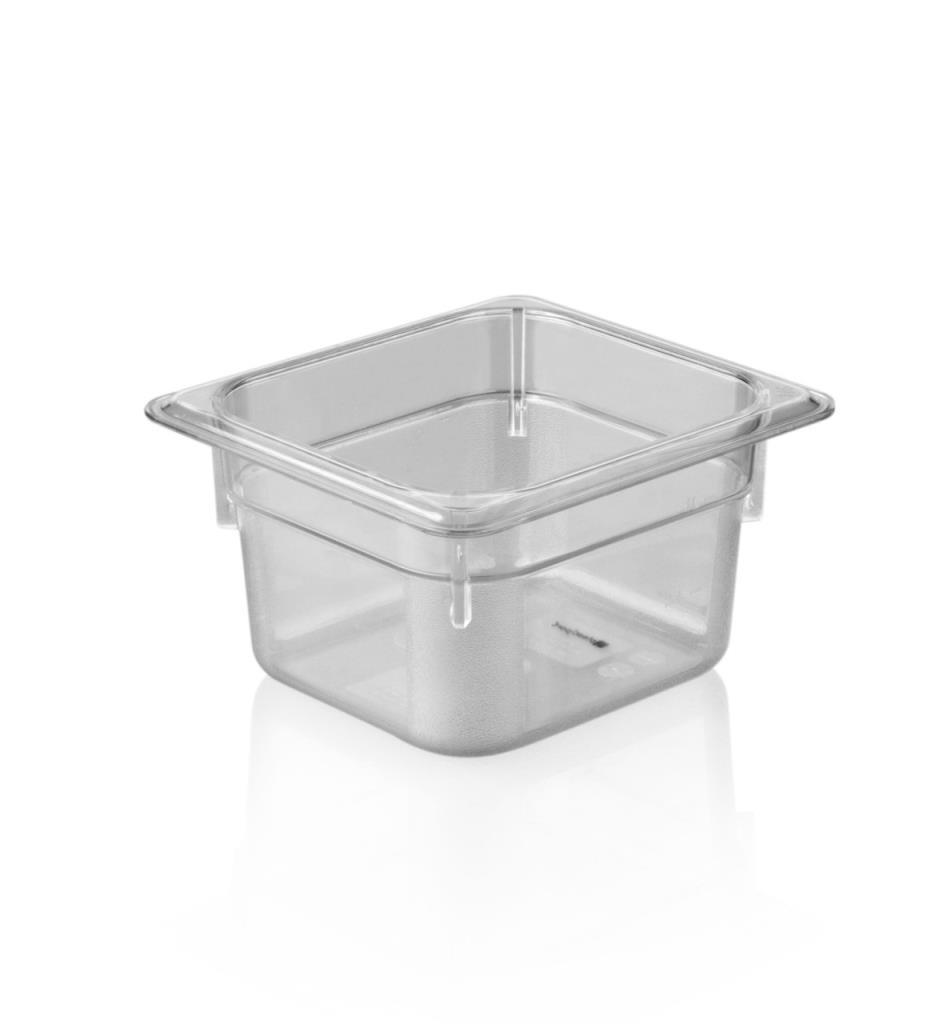Kapp Plastport Kırılmaz Şeffaf Gastronom Küvet 1/6-100