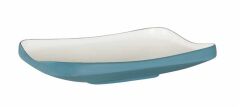 Globy Açık Büfe Dikdörtgen Çukur Tabak Mavi 32x23x6 cm