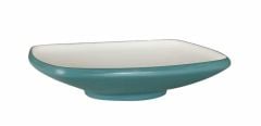 Globy Açık Büfe Kare Çukur Tabak Mavi 27x27x6,1 cm