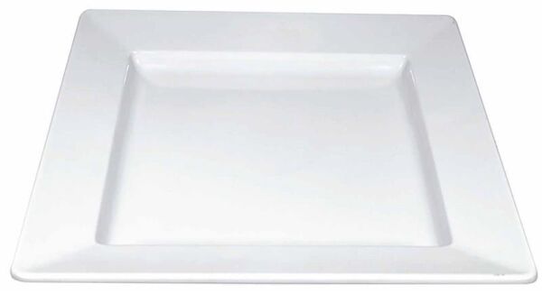 Globy Melamin Kare Sunum Tabağı Beyaz 23x23 cm