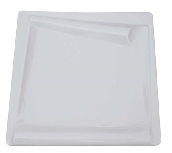 Globy Melamin Kare Sunum Tabağı Beyaz 37x37 cm