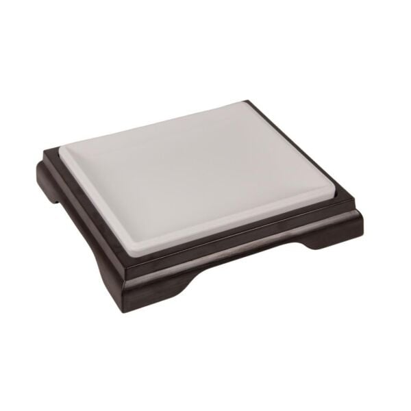 Globy Melamin Altlıklı Beyaz Sunum Tabağı 25×23×7 cm