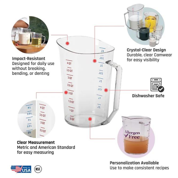 Cambro 400MCCW Camwear Polikarbon Ölçü Kabı 4 Lt