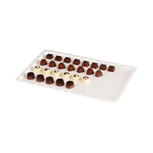 Zicco Çikolata Teşhir Tepsisi, Polikarbon, Beyaz 25x40 cm