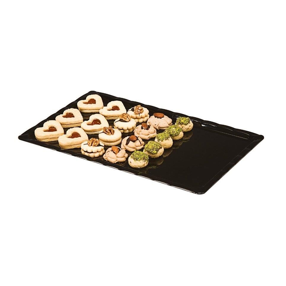 Zicco Çikolata Teşhir Tepsisi, Polikarbon, Siyah 25x40 cm