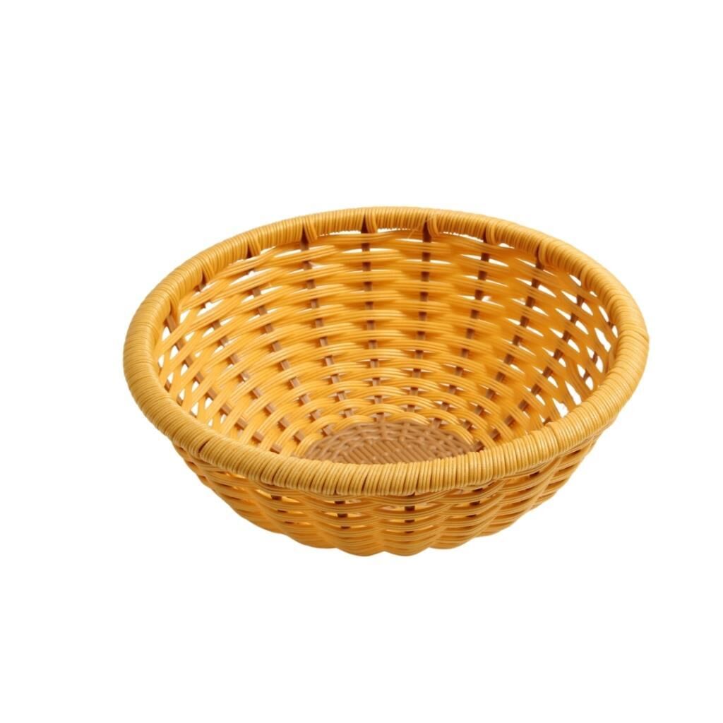 Globy Ekmek Sepeti Yuvarlak 18×7 cm – Açık Renk (Golden)
